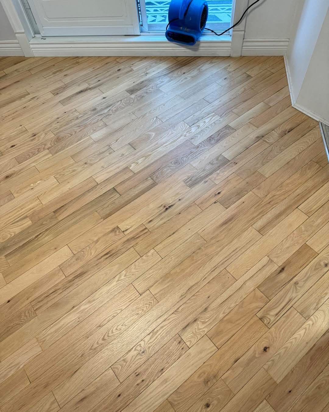 Plancher uniforme et naturel après la restauration